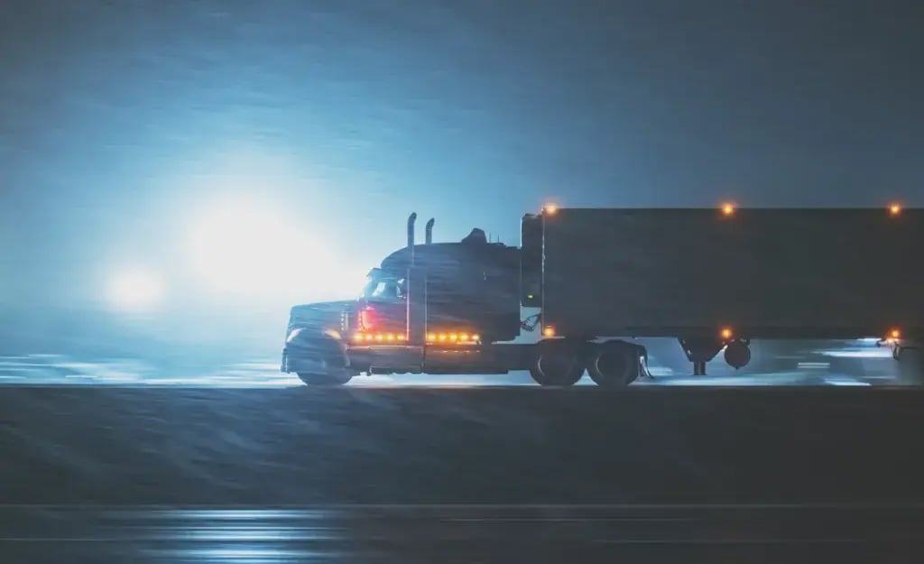 Over-the-Road-Truck-at-Night