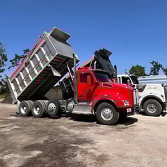red dump truck