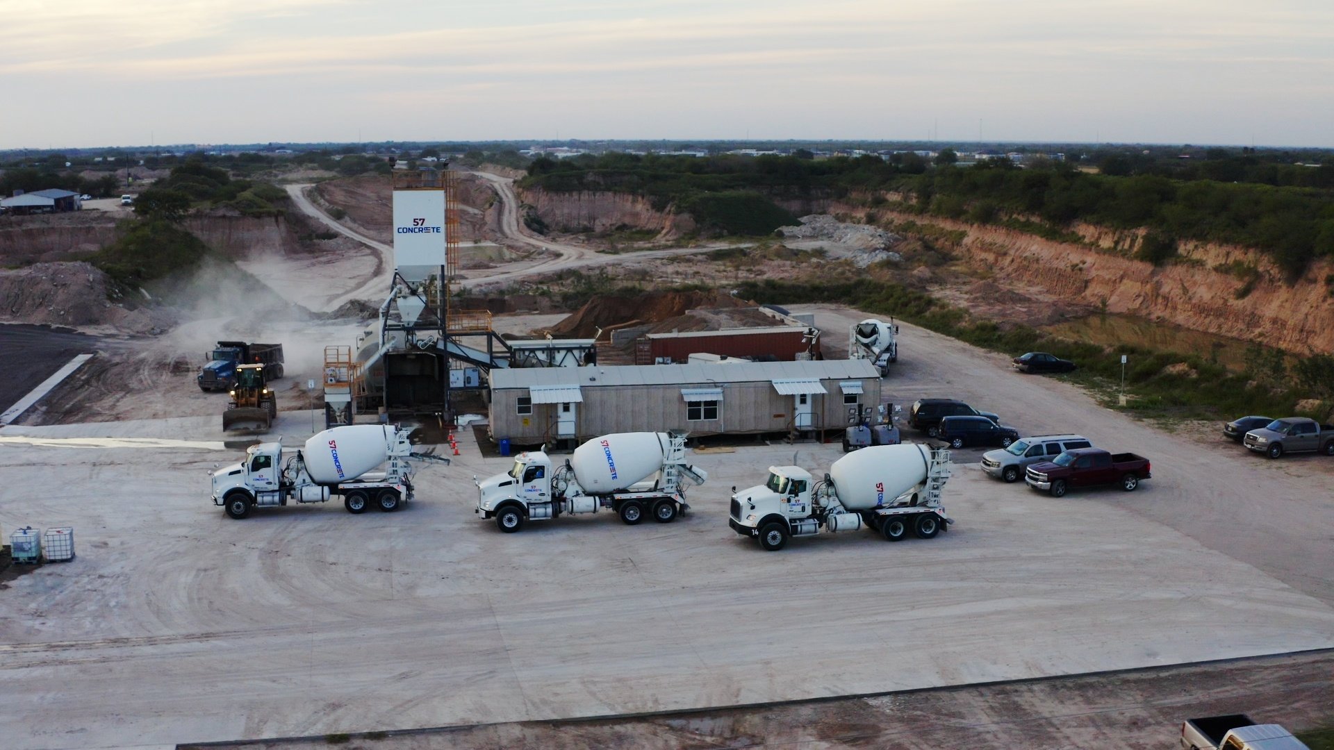 paving trucks